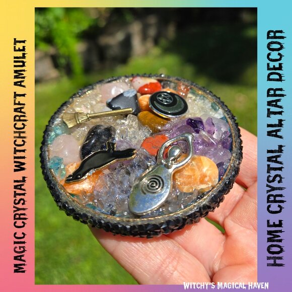 Magic Witchcraft Crystal Charm Altar Amulet Wall Decor - Picture 3 of 5
